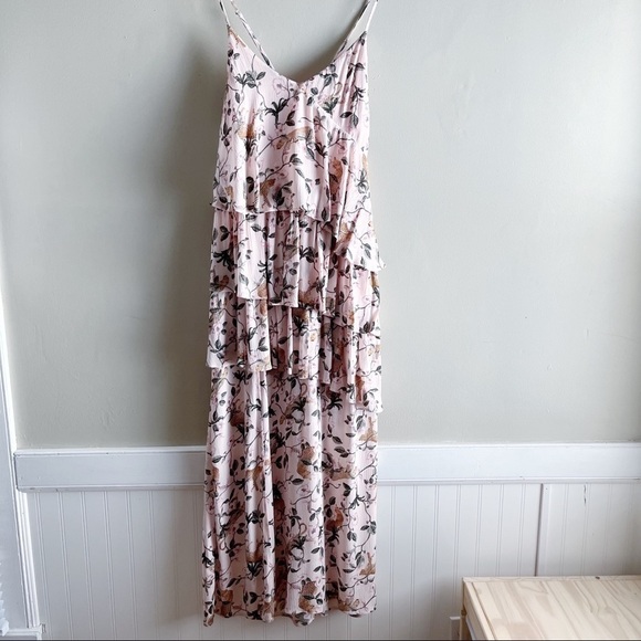 NWT Minkpink • Wild Leopard‎ Ruffle Midi Dress in Pink, Size Small - Picture 3 of 16